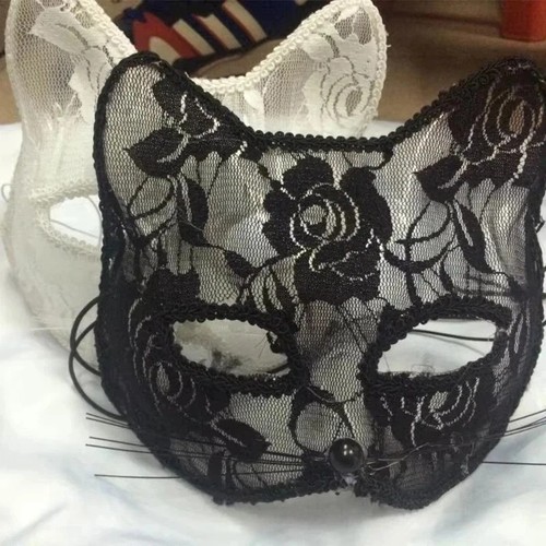 Sexy lace cat face mask - lace,