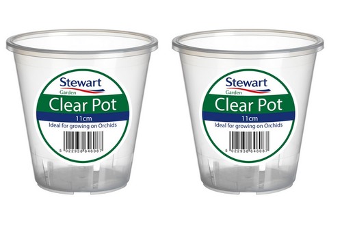 Clear orchid pots - 2, stewart