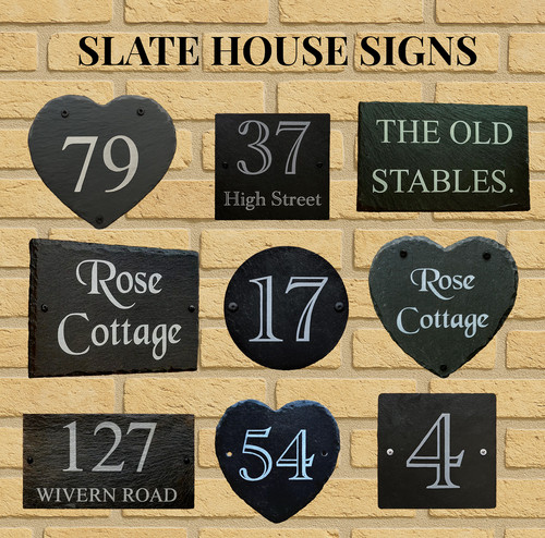 Slate house signs - slate,