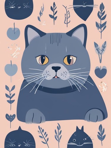 British shorthair whimsical - british,