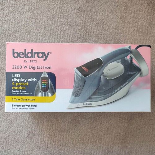 Beldray 3200w steam iron - steam,