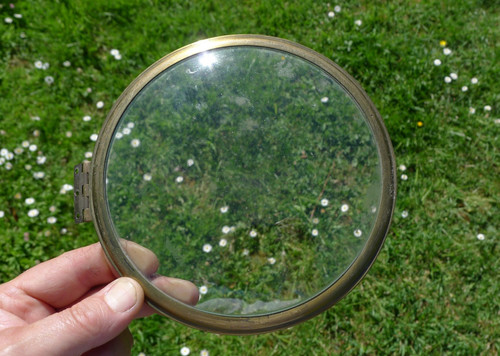 Antique brass convex - antique,