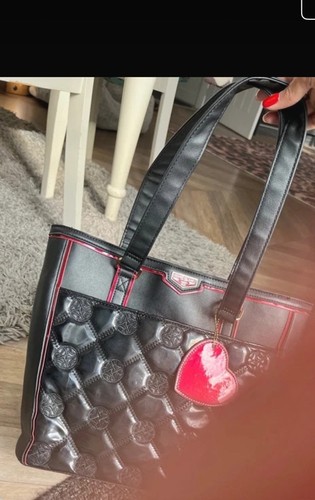 River island black patent tote - island,