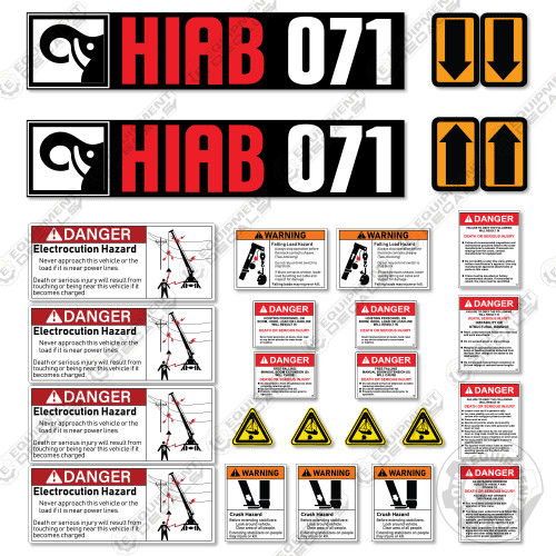 Fits hiab 071 decal - decal, crane