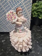 Vintage Irish Dresden MV Beautiful Porcelain Figurine Irish “Rose of Tralee”