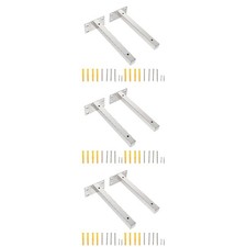  3 Sets Floating Shelf Brackets Heavy Duty Metal Stainless Supports