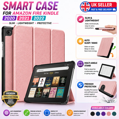 Leather smart case for amazon - leather,