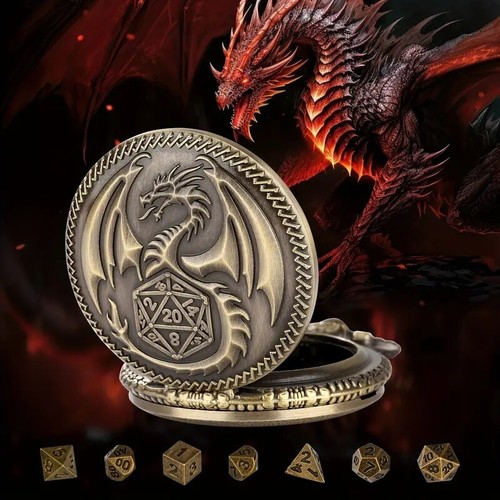 7pcs polyhedral metal dnd dice - metal,