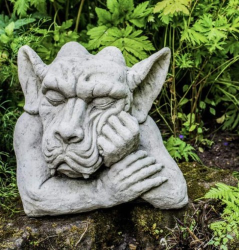 Single sleepy gargoyle garden - single,