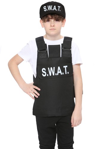 Kids black swat vest - kids,