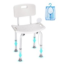 Shower Chair Bath Bench with Back for Inside Tub Adjustable Height 350lbs