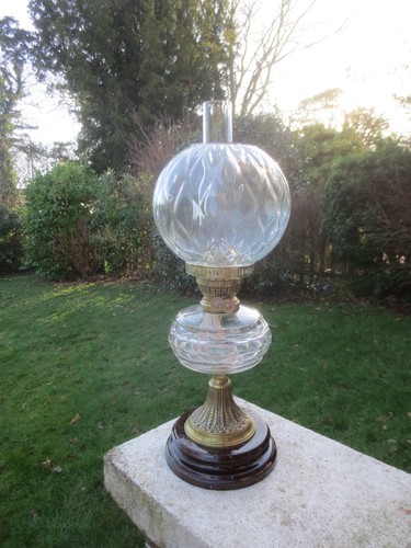 Antique cut glass - glass, lamp