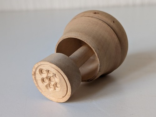 Vintage english wooden butter - english,