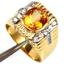 925 Silver 8 x 10 MM. Golden