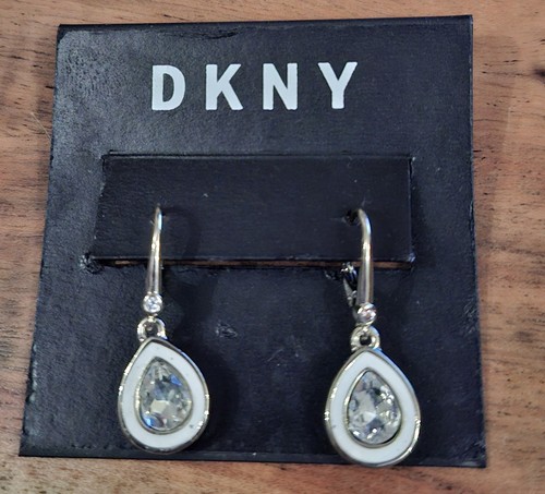 Dkny white diamond tear drop - tear,