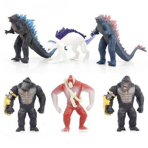 6pcs godzilla king - kong, 2