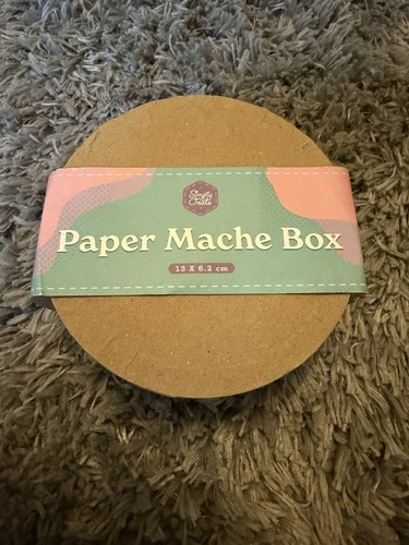 Paper mache round - box, craft