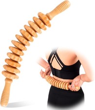 Wooden Massage Roller Anti-Cellulite Tool Self Care Lymphatic Therapy Massager