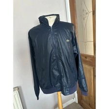 Izod Lacoste navy 1990s nylon full zip windbreaker jacket size XL