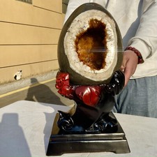 36.72lb Vibrant yellow crystal dragon egg - a unique crystal gift for decoration