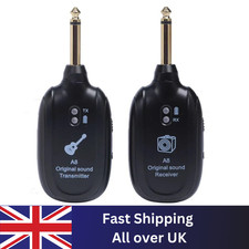 Wireless System Transmitter Receiver Set for Electric Guitar Bass Rechargeable