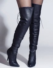 PLEASER LEGEND BLACK LEATHER