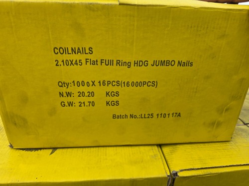 Coil nails 1x45 full ring - 2.1x45,