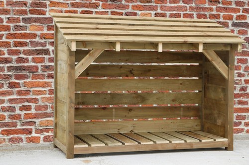 Rustic wooden log store large - log,
