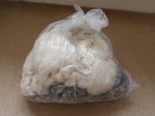 White and grey raw unwashed - white,