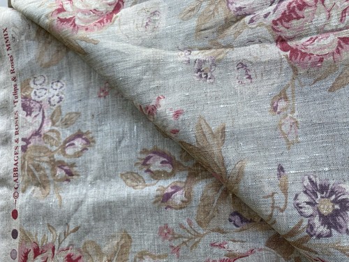Cabbages roses linen - cabbages,