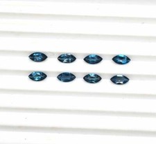 8x4mm Marquise Calibrated Natural London Blue Topaz Faceted Loose Gemstone