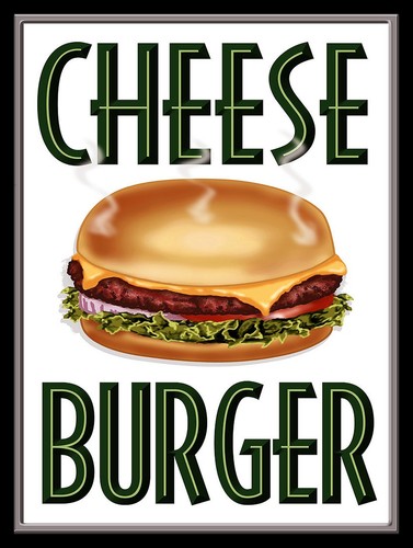 Cheese burger retro - cheese,