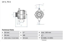 BOSCH Alternator for Vauxhall