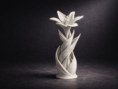Twisted lily sculpture modern - lily,