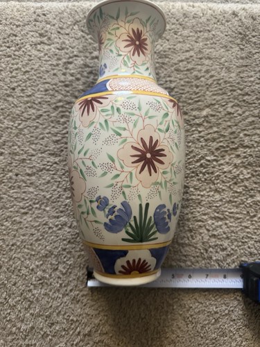Large floral vase colorful - floral,