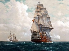 Seascape ship sea M. Diemer