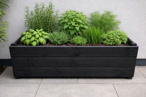 Outdoor wooden planter - wooden, box
