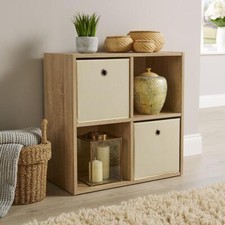 Storage Cube 4 Shelf Bookcase Wooden Display Unit Organiser Home Furniture