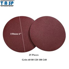 25PC Sanding Disc 6 inch 150mm Sander 60 80 120 240 Grits Hook Loop Sandpaper