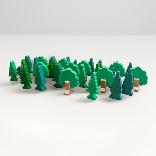 Wooden forest toy tree - wooden,