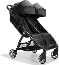 City Tour 2 Double Travel Pushchair Lightweight, Foldable & Portable Black Buggy