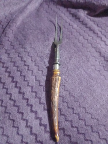 Antique carving fork - carving, with