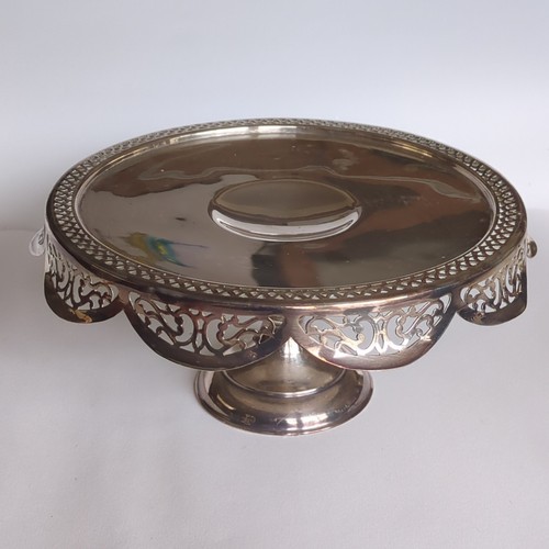 Antique silver plate tazza - plate,