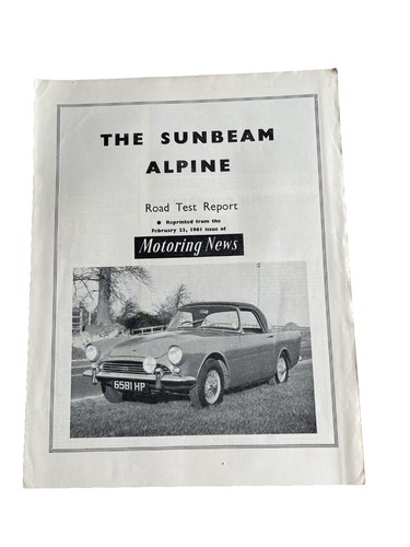 1961 sunbeam alpine sports - 1961,