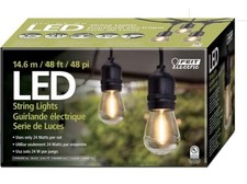 Feit Electric 48ft LED Filament String Light Set | Model 72007 | Black