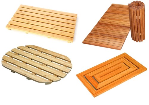 Bamboo bath mat folding - bamboo,