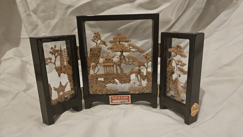 Vintage chinese cork carving - chinese,