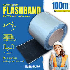 Flashing Tape Flash Band Roofing Repair Self-Adhesive Butyl (Not Bitumen) 100m