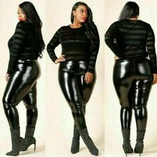 Women Plus Size PVC Latex