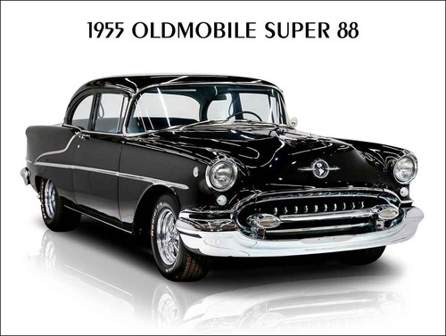 Vintage style metal sign 1955 - metal,